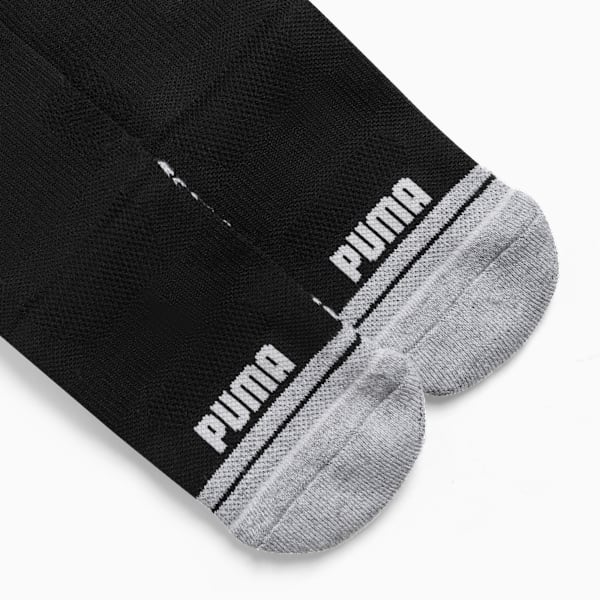 Big Kids' Low Crew Socks [3 Pairs], BLACK / WHITE, extralarge